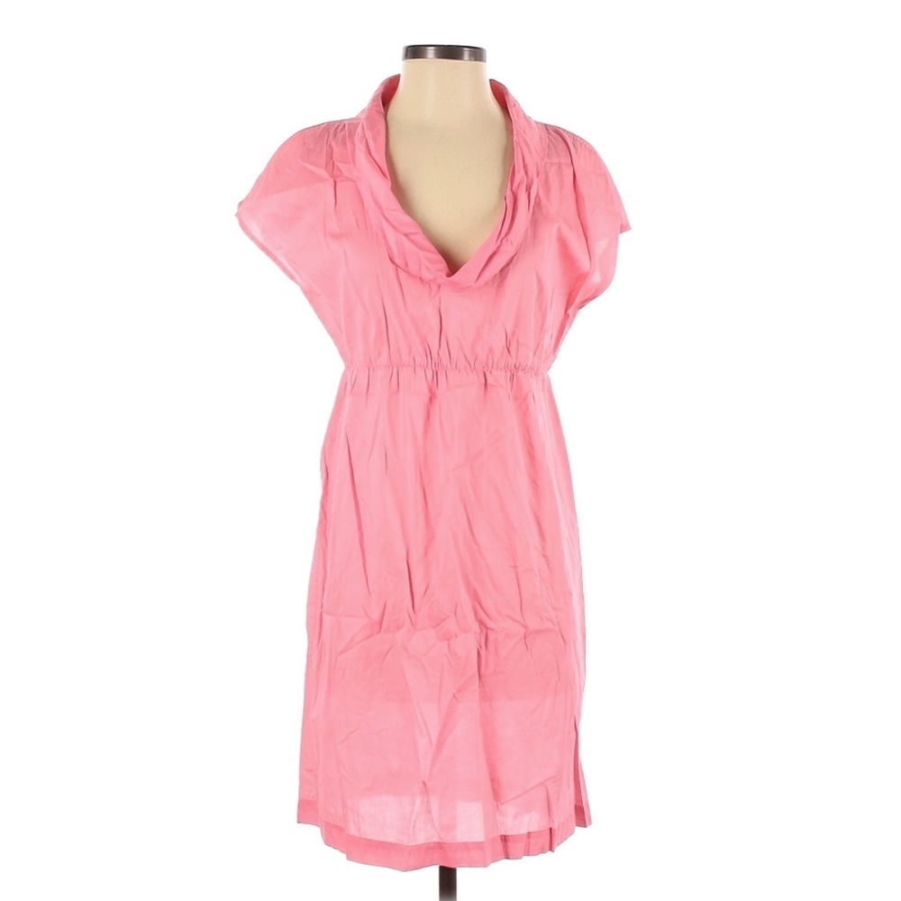 J. Crew Pink Short Sleeve Cowl Neck Mini Dress Size Small